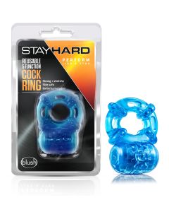 Stay Hard - Reusable 5 Function Cock Ring - Blue