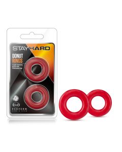 Blush Novelties Stay Hard Donut Rings Red