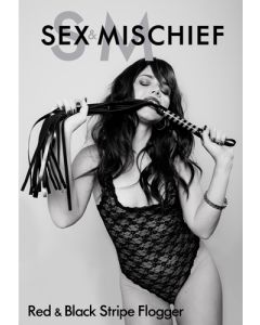 Sex & Mischief Red & Black Stripe Flogger