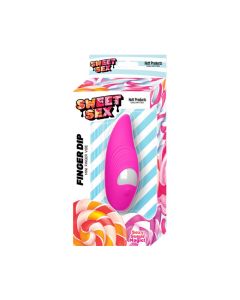 Sweet Sex Finger Dip Silicone Finger Vibe 8 Vibration Modes Magenta