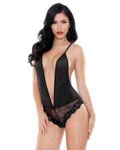Sheila Teddy Lace Panty Plunging Neckline Tease B473