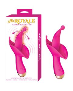 The Royale Flower Bud Heat-Up Pink package female vibrator