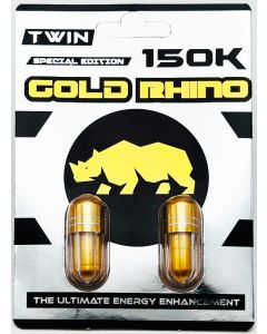 Twin Gold Rhino 150K Male Enhancement 2 Pills