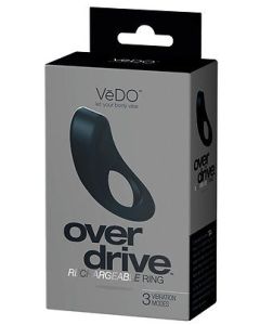 Overdrive Rechargeable Black Ring 3 Vibration Modes