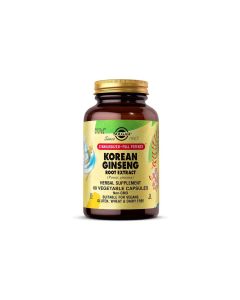 Solgar Korean Ginseng Root Extract 60 Vegetable Pills Full Potency Vegan