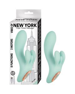 Vibes Of New York Triple Tickler Massager Aqua