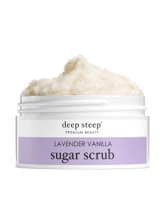 Premium Beauty Lavender Vanilla Sugar Scrub 8 Oz Vegan Deep Steep