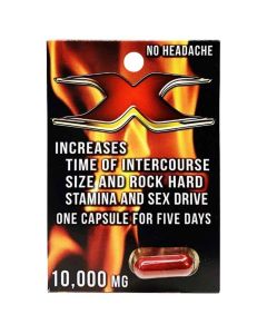 X 10000 Red Male Sexual Performance Enhancement Capsule