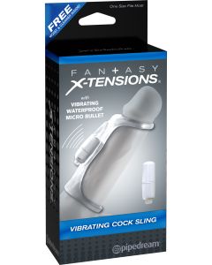 Fantasy X-tensions Vibrating Cock Sling Waterproof Bullet Toy