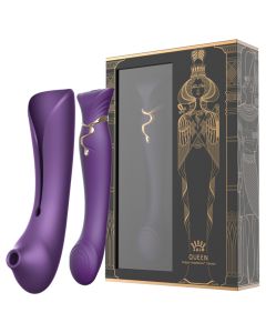 Queen Set G-spot PulseWave Vibrator with Suction Sleeve Twilight Purple1