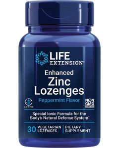 Life Extension Peppermint Flavored Enhanced Zinc Lozenges front