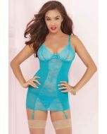Lace Mesh Chemise Set 10673P Seven' til Midnight