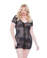 Diva Kitten Plus Charli Lace Dress Gold Zipper