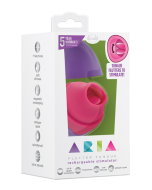 Blush Aria Flutter Tongue Vibrator Purple 4.25" Rechargeable box