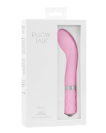 Pillow Talk Sassy Rechargeable Silicone G Spot Massager Pink 7.75" box