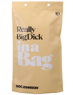 Really Big Dick In A Bag Doc Johnson Silicone Dildo Clear Color 10" box