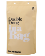 Double Dong In A Bag Silicone Dildo Clear Color 13" Doc Johnson box
