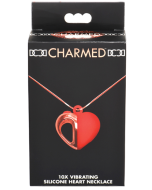 XR Charmed Vibrating Silicone Heart Necklace Silicone Waterproof box