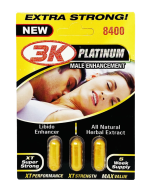 3 K XT Gold Platinum 8400mg 3 Pills Male Enhancement Pill Front