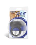 Blue Line Men Gear Silicone Duo Snap Cock & Ball Ring
