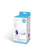 Glas 3.5" Handblown Bling Bling Glass Butt Plug Clear