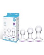 Glas 3Pc Bling Bling Handblown Glass Anal Training Kit box