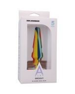 Doc Johnson A Play Groovy Silicone Anal Plug 5'' Sunrise box