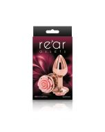 Anal Plug NS Rear Assets Rose Small Pink Chrome Plated box
