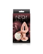Anal Plug NS Rear Assets Rose Medium White Chrome Plated box