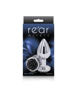 NS Rear Assets Rose Medium Black Chrome Plated Anal Plug box