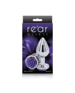 Anal Plug NS Rear Assets Rose Medium Purple Chrome Plated box