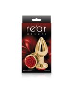 Anal Plug NS Rear Assets Rose Medium Red Chrome Plated box