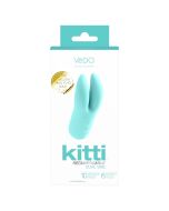 Vedo Kitti Rechargeable Dual Vibrator Turquoise Waterproof box