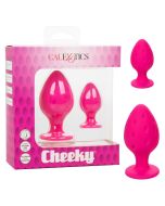 CalExotics Anal Plug Silicone Cheeky Pink Suction Cup box