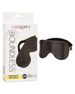 Boundless Blackout Eye Mask Vegan Leather Stretch To Fit CalExotics box
