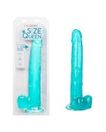 Dildo Size Queen 12" Blue Realistic Head Veins CalExotics box