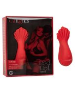 Red Hot Fuego Textured Scoop Silicone Waterproof Vibrator box