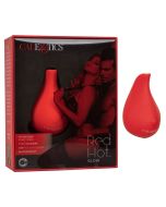 Red Hot Glow Contoured Scoop CalExotics Silicone Waterproof Vibrator box