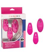 CalExotics Silicone Remote Nipple Clamps Waterproof Pink box