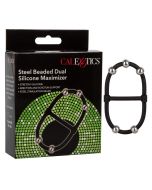 Steel Beaded Dual Silicone Maximizer CalExotics Cock Ring Silicone box