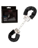 CalExotics Playful Furry Cuffs Black Soft Faux Furr box