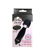 Shibari Hello Sexy Bling Silicone Mini Wand Vibrator Black 4 Inches box