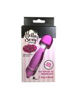 Shibari Hello Sexy Bling Silicone Mini Wand Vibrator Pink Rechargeable box