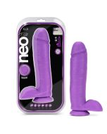 Neo Elite 10" Silicone Dual Density Cock Realistic Balls Neon Purple box