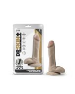 Blush Dr. Skin Plus 6" Posable Dildo Realistic Balls Vanilla box