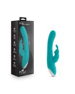 Hop Rave Rabbit Plus Aquamarine Blush Novelties Silicone Vibrator box