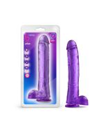 Blush B Yours Plus Hefty N' Hung Realistic Dildo Purple Ultrasoft box