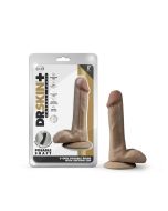 Dildo Blush Dr. Skin Plus 6" Posable Realistic Balls Mocha box