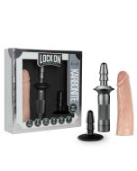 Lock On Ergonomic Handle Dildo Kit Blush Novelties Karbonite Vanilla box