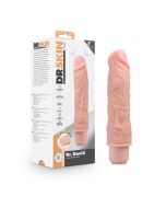 Blush Dr. Skin Dr. David 8'' Vibrating Silicone Dildo Beige box